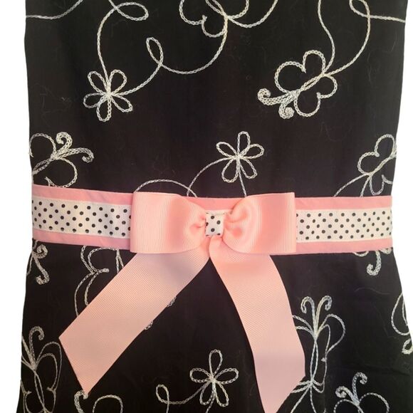Rare Too Dress Petticoat Bow Floral Polka Dots‎ Embroidery Girls sz 8 - Picture 10 of 13